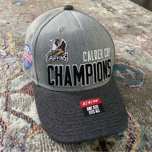 Gray CCM Grand Rapids Griffins 2017 AHL Calder Cup Champions hat, one size